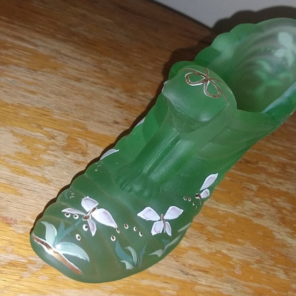 FENTON Willow Green Satin Cat Slipper - Picture 6 of 11